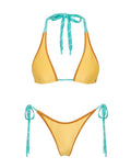 DARA - CANARY CRUSH Neoprene Triangle Bikini Set